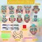 10 Pcs Summer Tiki Shaped Diamond Art Coasters Kits DIY Hawaii Diamond Dots Art Coasters with Holder Christmas Crafts